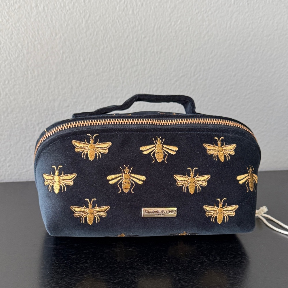 Elizabeth Scarlett Open Flat Honey Bee Makeup Bag